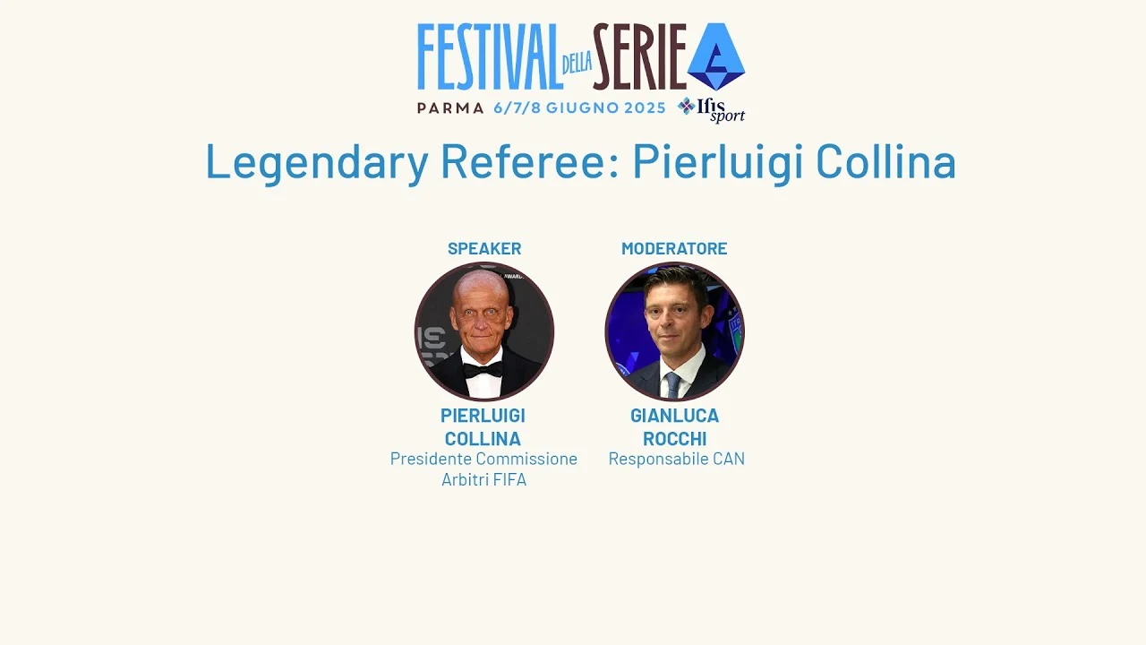 Pierluigi Collina racconta la sua carriera e l’evoluzione dell’arbitraggio al Festival della Serie A 2024/25